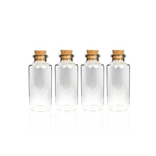 Fläschchen Glas mit Korken Set, (10ml) 5cm - 16er Pack