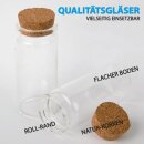 Fläschchen Glas mit Korken Set, (10ml) 5cm - 16er Pack