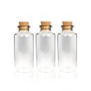 Fläschchen Glas mit Korken Set, (30ml) 7cm