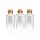 Fläschchen Glas mit Korken Set, (30ml) 7cm - 3er Pack