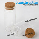 Fläschchen Glas mit Korken Mix - 12er Pack