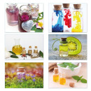 Fläschchen Glas mit Korken Mix - 12er Pack