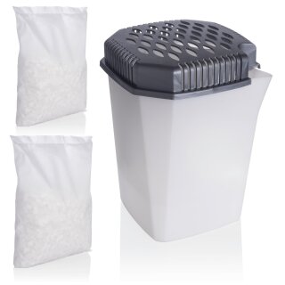 Luftentfeuchter Box mit Ausgießer + 2x 680gr. Granulat