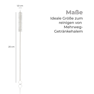 Trinkhalme Reinigungsbürsten, Edelstahl, 20cm, 4 - 8 Stück