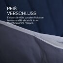 Outdoor Kissen mit weißer Paspel - Dunkelgrau - 1 Stück (1er Pack)