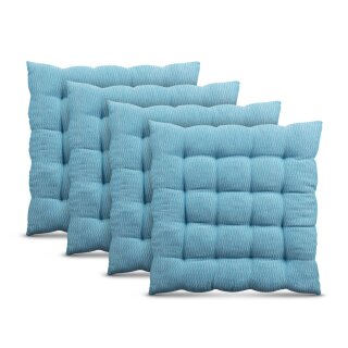 Stuhlkissen Lissabon 40x40cm Türkis 4er Pack