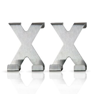 Fenster- und Türhaken Edelstahl "X" - 2er Set (4 Haken)