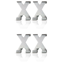 Fenster- und Türhaken Edelstahl "X" - 4er Set ( 8 Haken )
