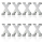 Fenster- und Türhaken Edelstahl "X" - 8er Set ( 16 Haken )