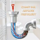 Abflussschlange Abflussreiniger & Verstopfungsentferner, 50,5cm - 2er Pack (2 Stück)