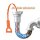 Abflussschlange Abflussreiniger & Verstopfungsentferner, 50,5cm - 2er Pack (2 Stück)