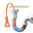 Abflussschlange Abflussreiniger & Verstopfungsentferner, 50,5cm - 8er Pack (8 Stück)