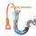 Abflussschlange Abflussreiniger & Verstopfungsentferner, 50,5cm - 8er Pack (8 Stück)