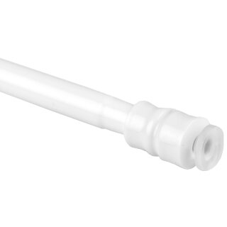 Klemmstange mit Schraubtechnik ausziehbar ohne Bohren (Saugnapf) weiß - perlweiß 100 - 140 cm
