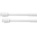 Klemmstange mit Schraubtechnik ausziehbar ohne Bohren (Saugnapf) weiß - perlweiß 100 - 140 cm ( 2er Pack )