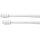 Klemmstange mit Schraubtechnik ausziehbar ohne Bohren (Saugnapf) weiß - perlweiß 100 - 140 cm ( 2er Pack )