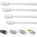 Klemmstange mit Schraubtechnik (4er Pack) Ø10mm - ausziehbar 100-140cm (Weiß) ohne Bohren