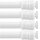 Klemmstange mit Schraubtechnik ausziehbar ohne Bohren (Saugnapf) weiß - perlweiß 100 - 140 cm ( 4er Pack )