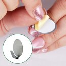 Wandhaken Edelstahl selbstklebend, Oval - 12er Set