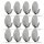 Wandhaken Edelstahl selbstklebend, Oval - 12er Set