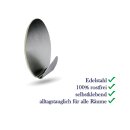 Wandhaken Edelstahl, selbstklebend, Oval - 4er