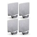 Wandhaken Edelstahl, selbstklebend, Quadrat - 16er Set