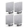 Wandhaken Edelstahl, selbstklebend, Quadrat - 16er Set