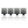 Wandhaken Edelstahl, selbstklebend, Quadrat - 16er Set