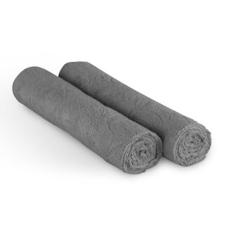 Microfaser Geschirrtuch Hoch-Tief 220gsm - 65cm x 45cm - (2er Pack) Anthrazit