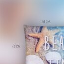 Outdoorkissen Sommer 45x45 cm wasserabweisend Beach Time  1er-Pack