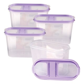 Frischhaltebox Schüttdose 1,4 Liter - 4er Pack (4 Stück) Lila