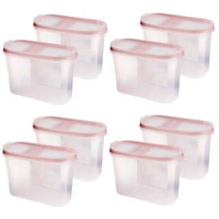 Frischhaltebox Schüttdose 1,4 Liter - 8er Pack (8 Stück) Altrose