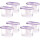 Frischhaltebox Schüttdose 1,4 Liter - 8er Pack (8 Stück) Lila