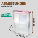 Frischhaltebox Schüttdose 2,8 Liter - 1er Pack ( 1 Stück ) Altrose