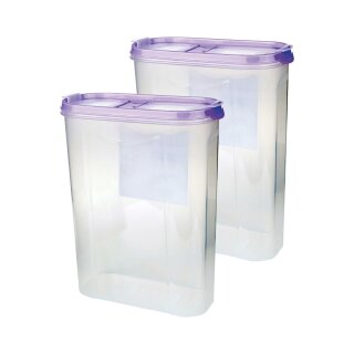 Frischhaltebox Schüttdose 2,8 Liter - 2er Pack (2 Stück) Lila