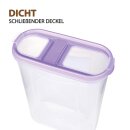 Frischhaltebox Schüttdose 2,8 Liter - 2er Pack (2 Stück) Lila