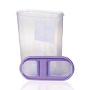 Frischhaltebox Schüttdose 2,8 Liter - 2er Pack (2 Stück) Lila