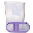 Frischhaltebox Schüttdose 2,8 Liter - 2er Pack (2 Stück) Lila
