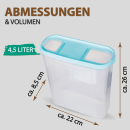 Frischhaltebox Schüttdose 4,5 Liter - 1er Pack ( 1 Stück ) Türkis