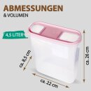 Frischhaltebox Schüttdose 4,5 Liter - 1er Pack (1 Stück) Altrose