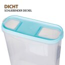 Frischhaltebox Schüttdose 4,5 Liter - 2er Pack (2 Stück) Türkis