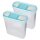 Frischhaltebox Schüttdose 4,5 Liter - 2er Pack (2 Stück) Türkis