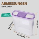 Frischhaltebox Schüttdose 4,5 Liter - 2er Pack (2 Stück) Lila