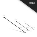 Kabelbinder Set - 100x3mm/150x4mm/200x5mm - 120er Set - Schwarz