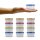 Vorratsdosen Kunststoff 50ml, mit farbigen Deckel, 6cm x 3,5cm, 4 Farben - 12er Pack (12 Stück)