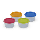 Vorratsdosen Kunststoff 50ml, mit farbigen Deckel, 6cm x 3,5cm, 4 Farben - 24er Pack (24 Stück)