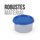 Vorratsdosen Kunststoff 50ml, mit farbigen Deckel, 6cm x 3,5cm, 4 Farben - 48er Pack (48 Stück)