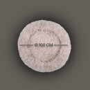 Tierkissen Fluffy Ø100cm Beige