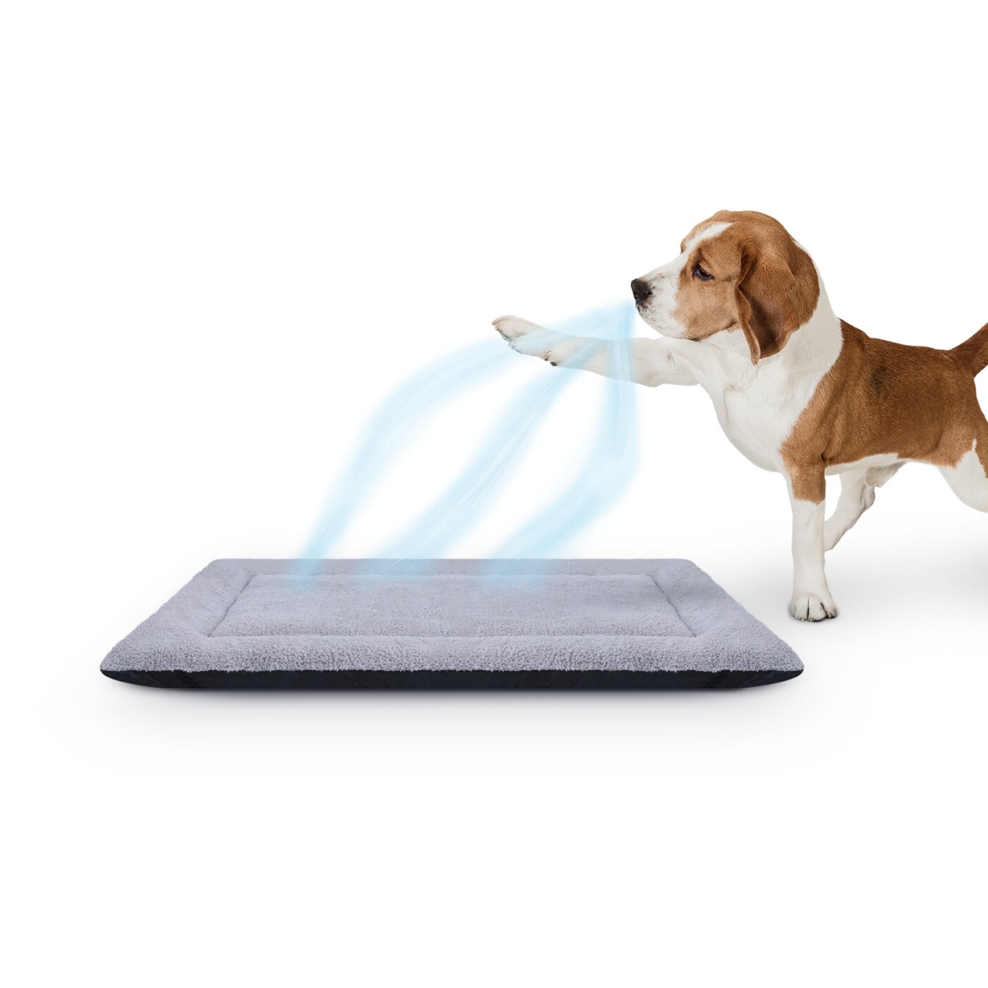 ATBUSS Futtermatte Für Haustiere - Silikon Fütterungsmatte 48x30cm Grau | Rutschfest & Wasserdicht