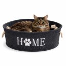 Katzenkorb inkl. Kissen aus Filz "Home" Ø40xH15cm